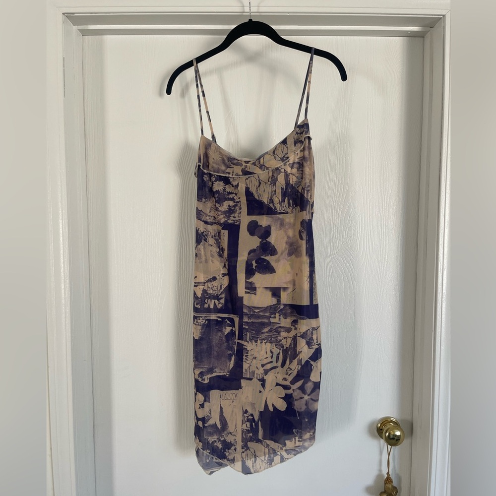 Motel Rocks Mixed print blue mini dress